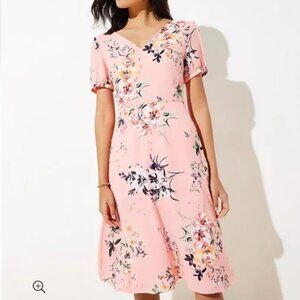 Loft Any Occasion Pink Floral Dress - NWT